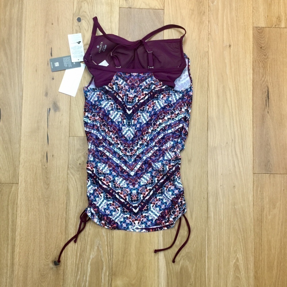 Athleta Marrakesh Side Scrunch Tankini Swim Top - Picture 9 of 11